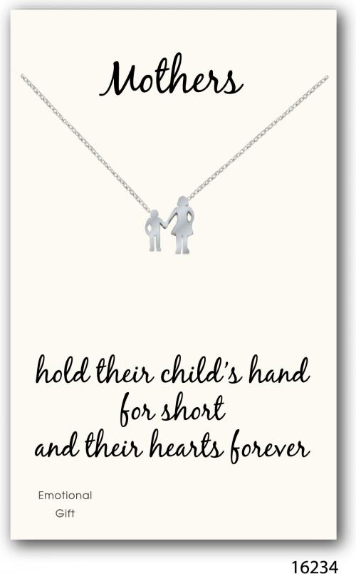 Mother&kids bond silver pendant 